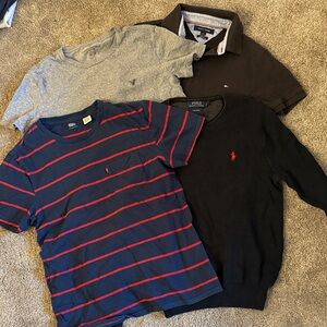 Assorted Shirt Collection - Gray, Black, Navy Blue and Striped